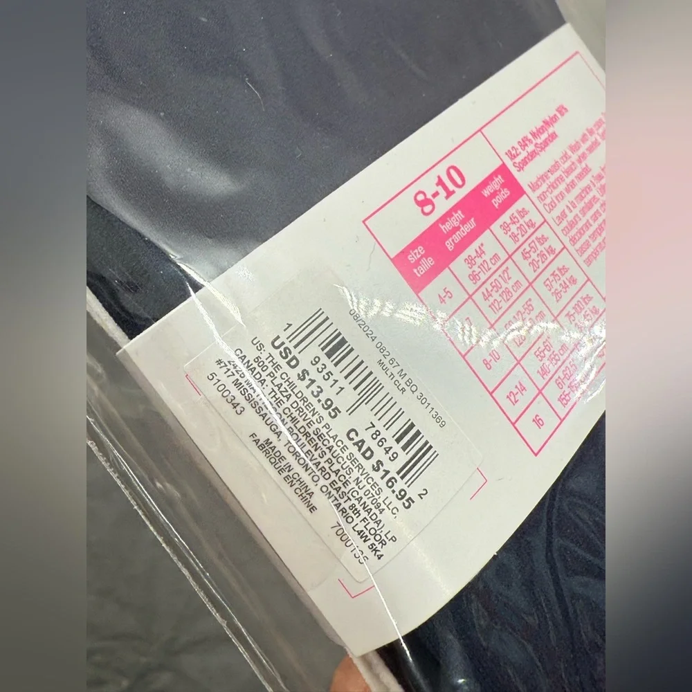NWT The Children’s Place 2-Pack Microfiber Tights